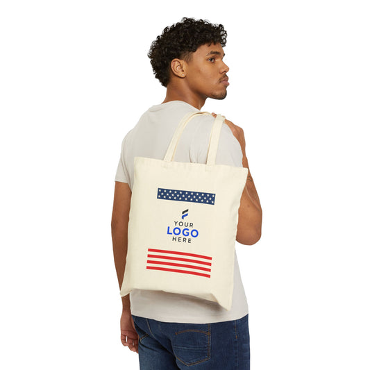 Custom Logo Patriotic Tote Bags – Bulk American Flag Totes
