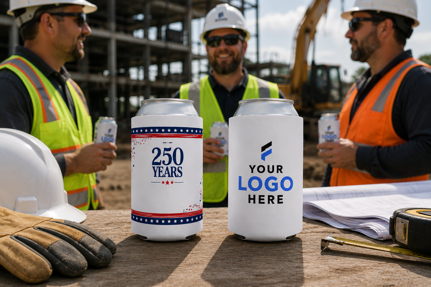 Custom Logo America 250 Can Coolers – Bulk Patriotic Koozies