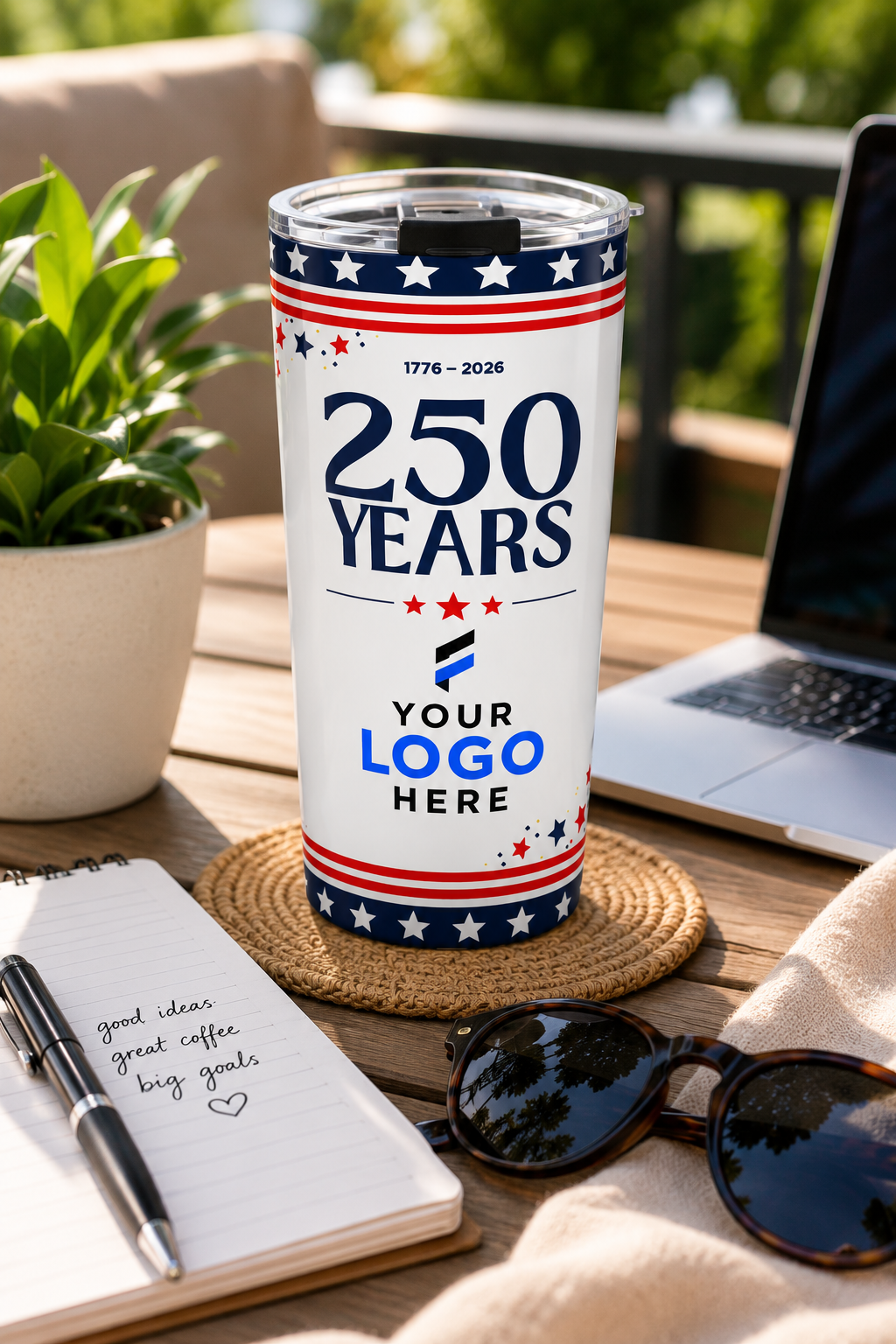 Custom Logo America 250 Tumblers – Bulk Patriotic Travel Mugs