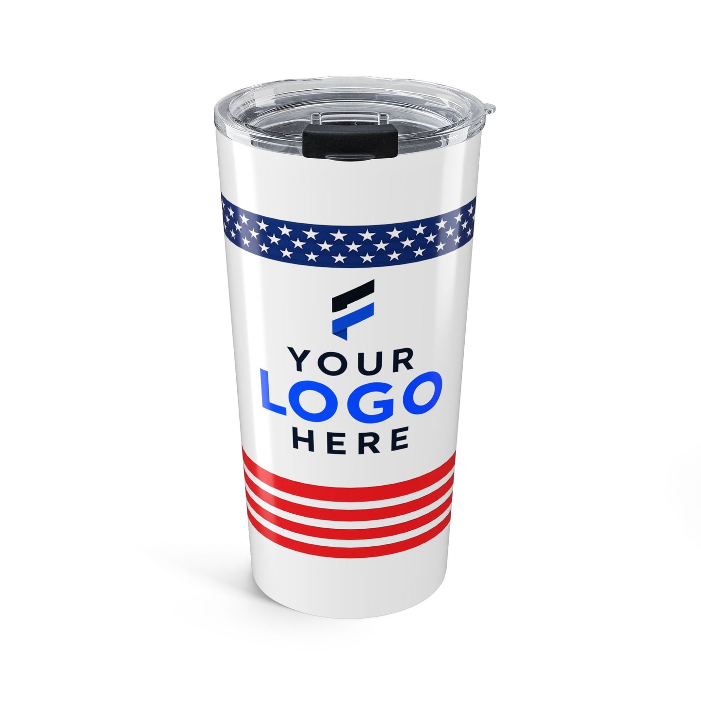 Custom Logo Patriotic Tumblers – Bulk American Flag Travel Mugs