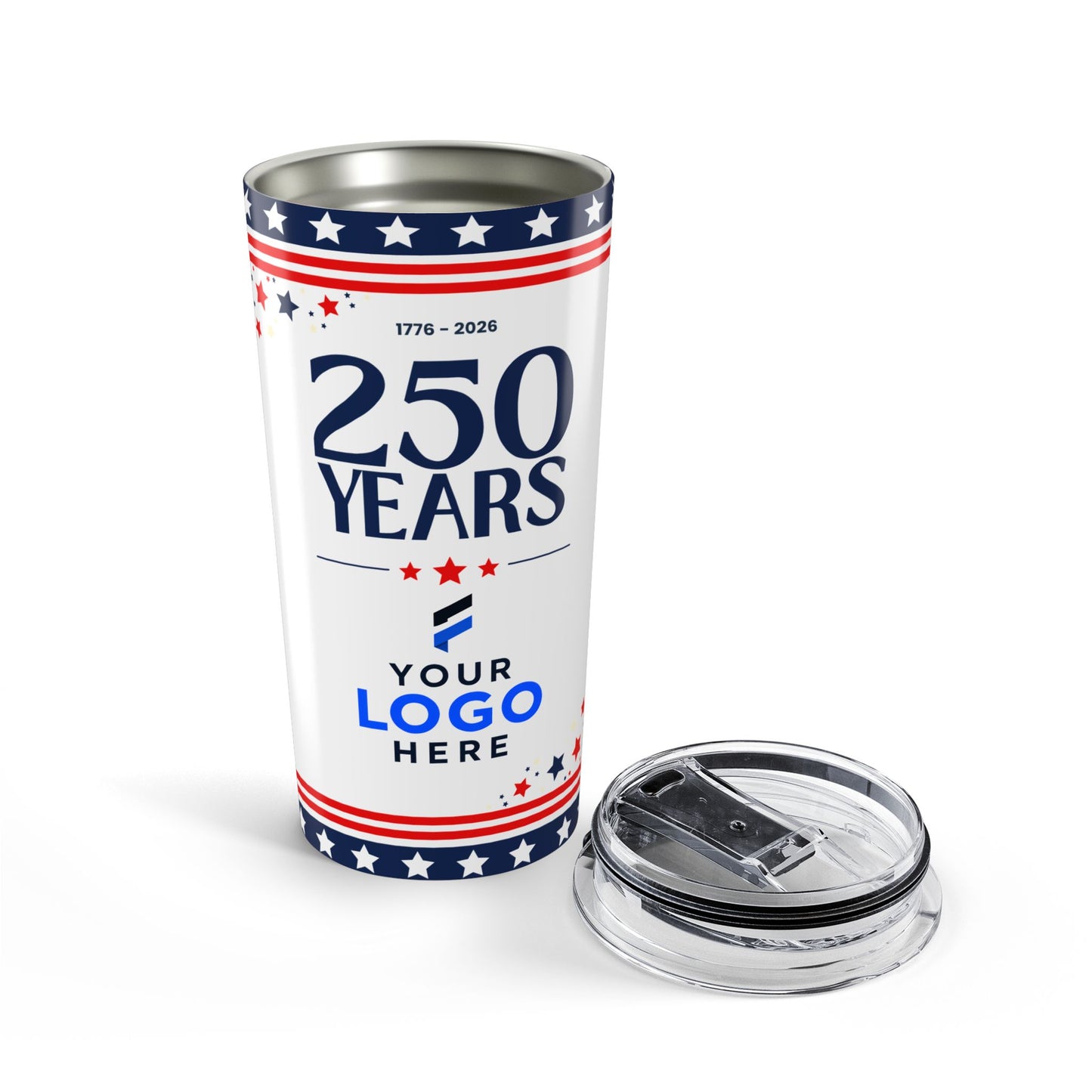 Custom Logo America 250 Tumblers – Bulk Patriotic Travel Mugs