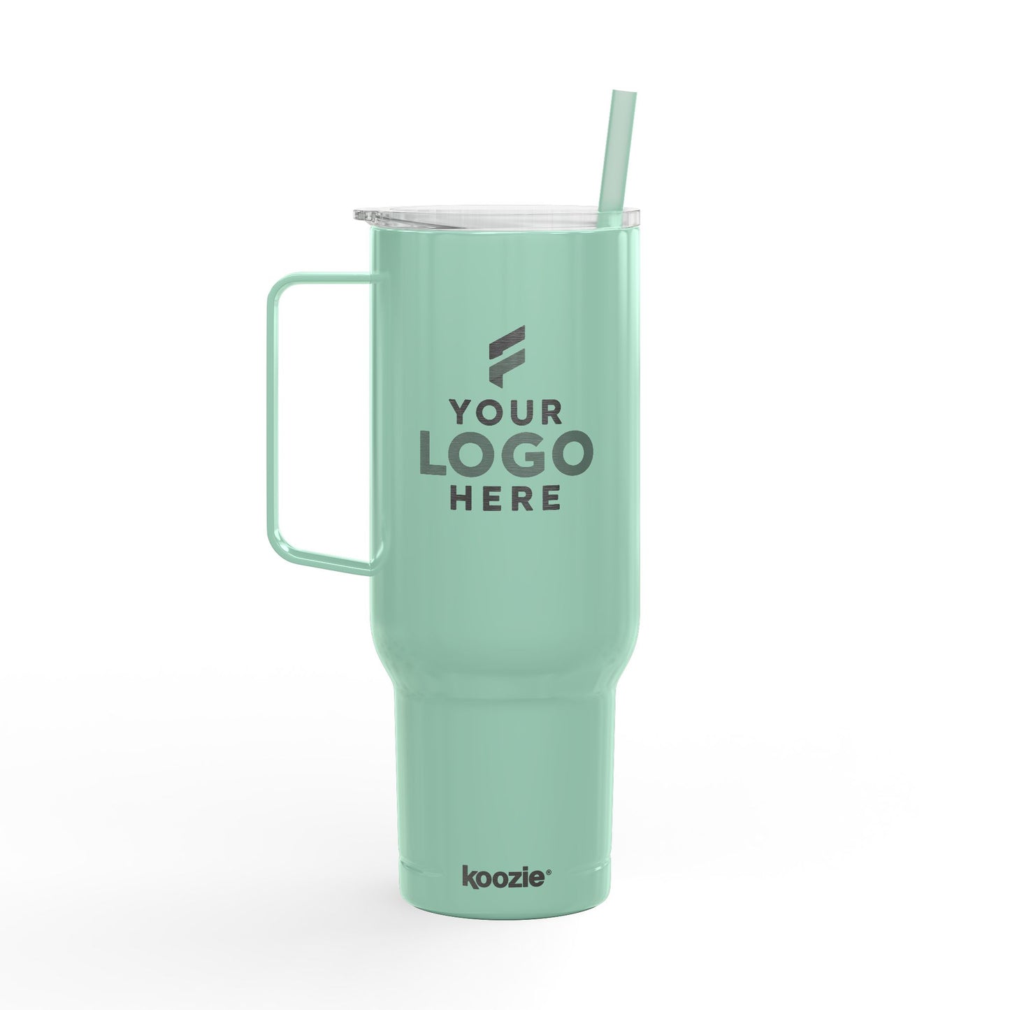 Custom Logo Tumblers with Handle & Straw – Bulk Engraved