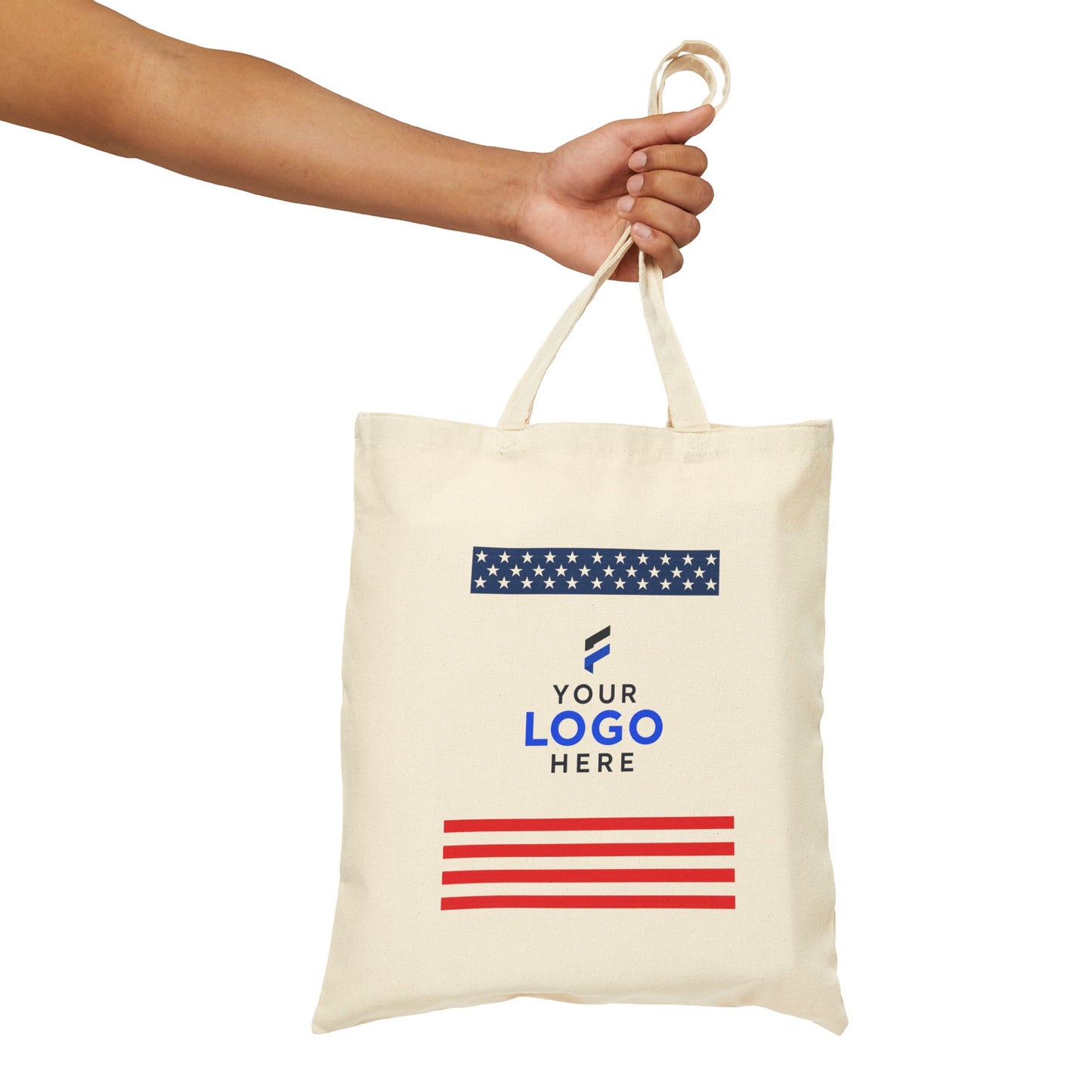 Custom Logo Patriotic Tote Bags – Bulk American Flag Totes